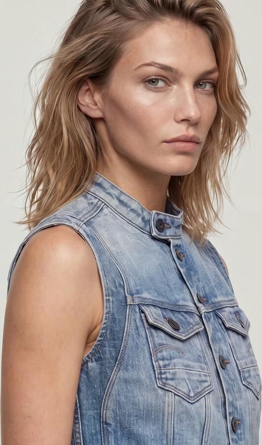 G-Star RAW Pitched Hem Slim Vest Anders Dames - Foto 6