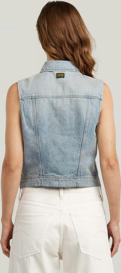 G-Star RAW Pitched Hem Slim Vest Lichtblauw Dames - Foto 7