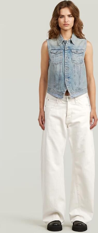 G-Star RAW Pitched Hem Slim Vest Lichtblauw Dames - Foto 9