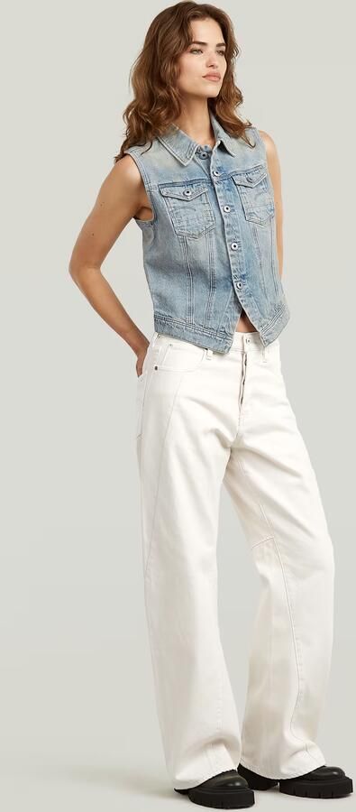 G-Star RAW Pitched Hem Slim Vest Lichtblauw Dames - Foto 8