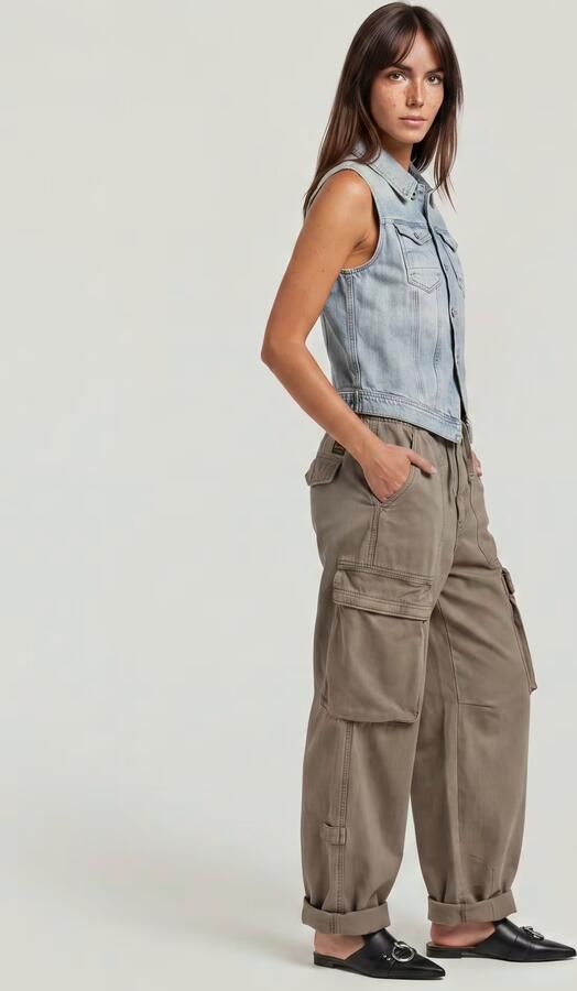 G-Star RAW Pitched Hem Slim Vest Lichtblauw Dames - Foto 12