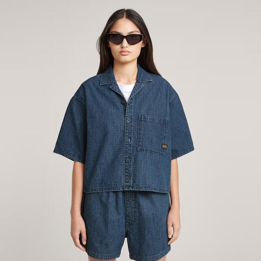 G-Star Raw Relaxed fit jeansblouse met borstzak