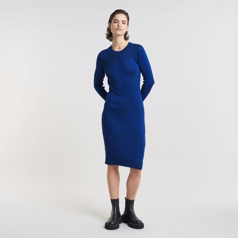 G-Star RAW Plated Slim Gebreide Jurk Meerkleurig Dames - Foto 7