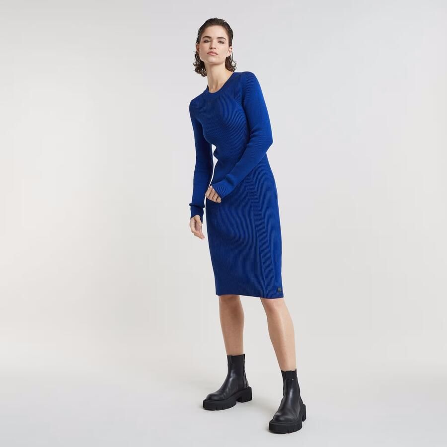 G-Star RAW Plated Slim Gebreide Jurk Meerkleurig Dames - Foto 2