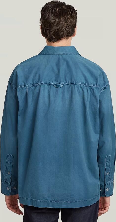 G-Star RAW Pleated 1-Pocket Boxy Shirt Midden blauw Heren - Foto 6