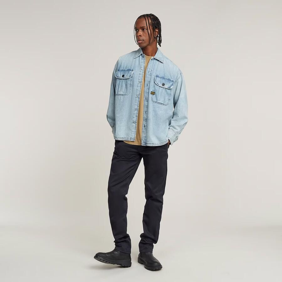 G-Star RAW Pleated 2-Pocket Boxy Shirt Lichtblauw Heren - Foto 2