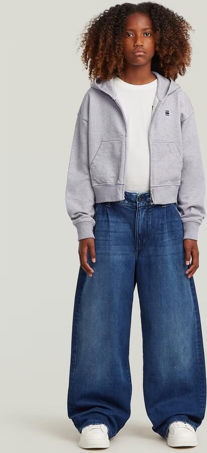 G-Star RAW Pleated Barrel Chino Loose Jeans voor meisjes Midden blauw meisjes - Foto 6