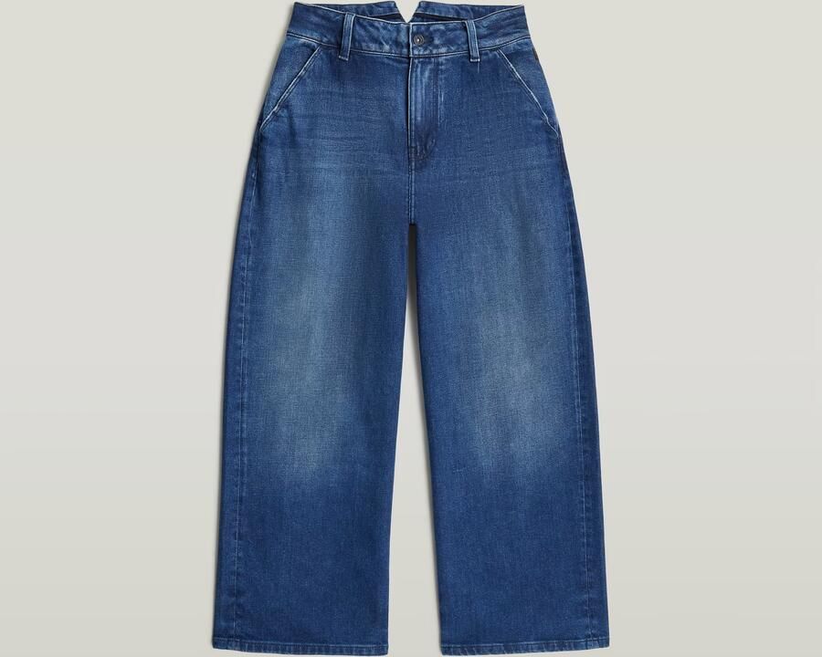 G-Star RAW Pleated Barrel Chino Loose Jeans voor meisjes Midden blauw meisjes - Foto 4