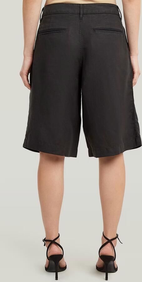 G-Star RAW Pleated Bermuda Short Zwart Dames - Foto 5