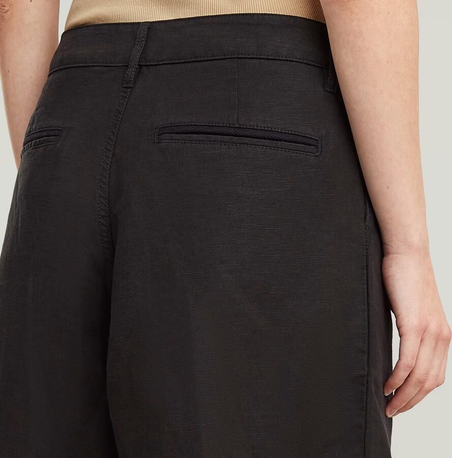 G-Star RAW Pleated Bermuda Short Zwart Dames - Foto 3