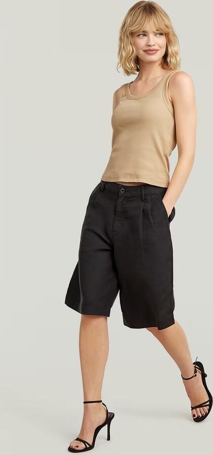 G-Star RAW Pleated Bermuda Short Zwart Dames - Foto 6