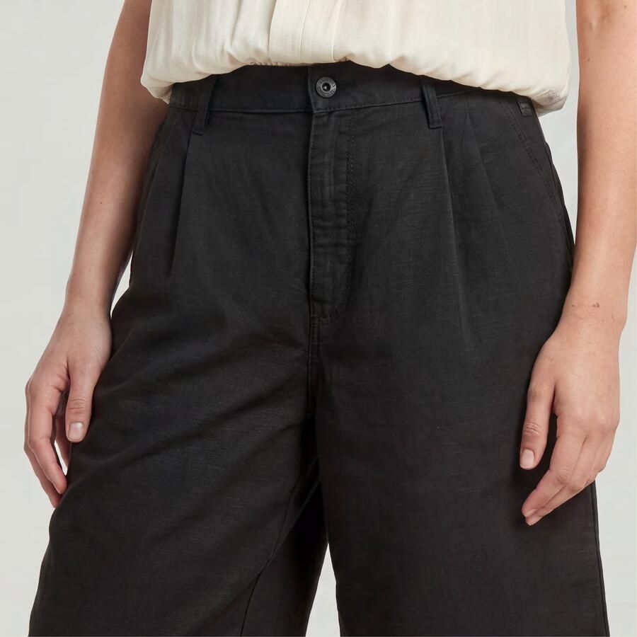 G-Star RAW Pleated Bermuda Short Zwart Dames - Foto 3