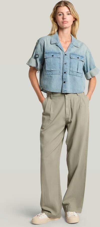 G-Star RAW Pleated Chino Groen Dames - Foto 6