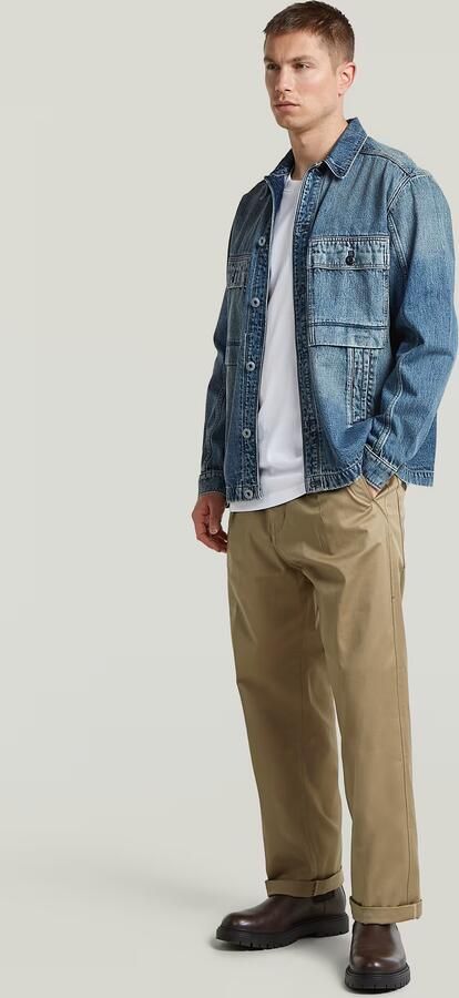 G-Star RAW Pleated Chino Relaxed Beige Heren - Foto 6