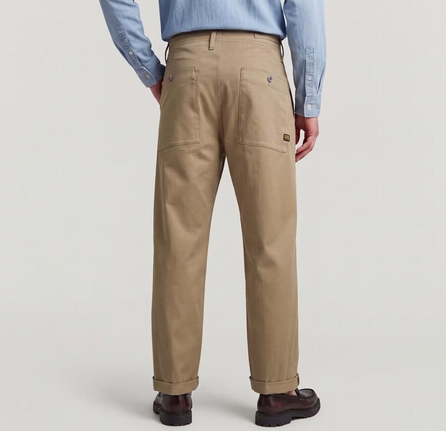 G-Star RAW Pleated Chino Relaxed Beige Heren - Foto 3
