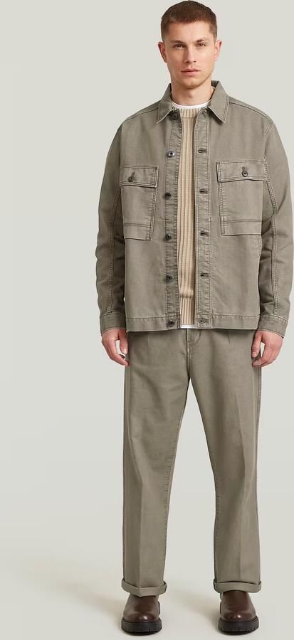 G-Star RAW Pleated Chino Relaxed Bruin Heren - Foto 7