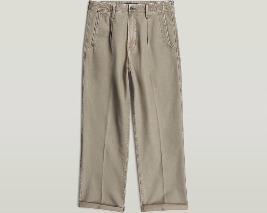 G-Star RAW Pleated Chino Relaxed Bruin Heren - Foto 4
