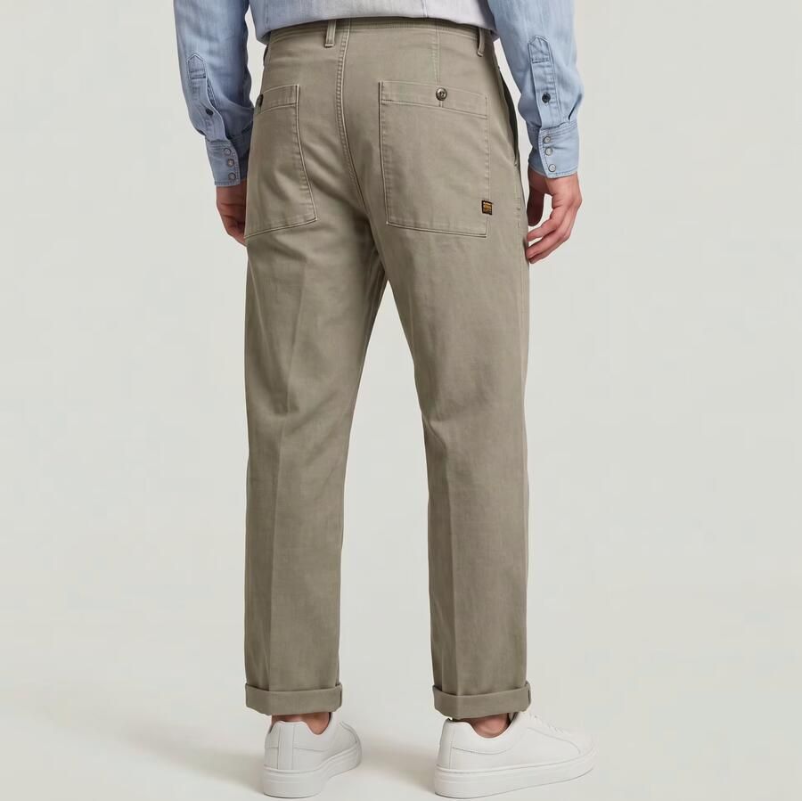 G-Star RAW Pleated Chino Relaxed Bruin Heren - Foto 3