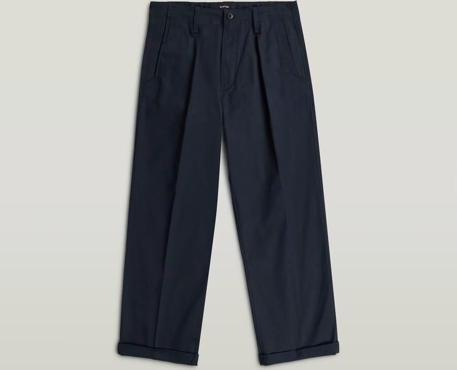 G-Star RAW Pleated Chino Relaxed Donkerblauw Heren - Foto 4
