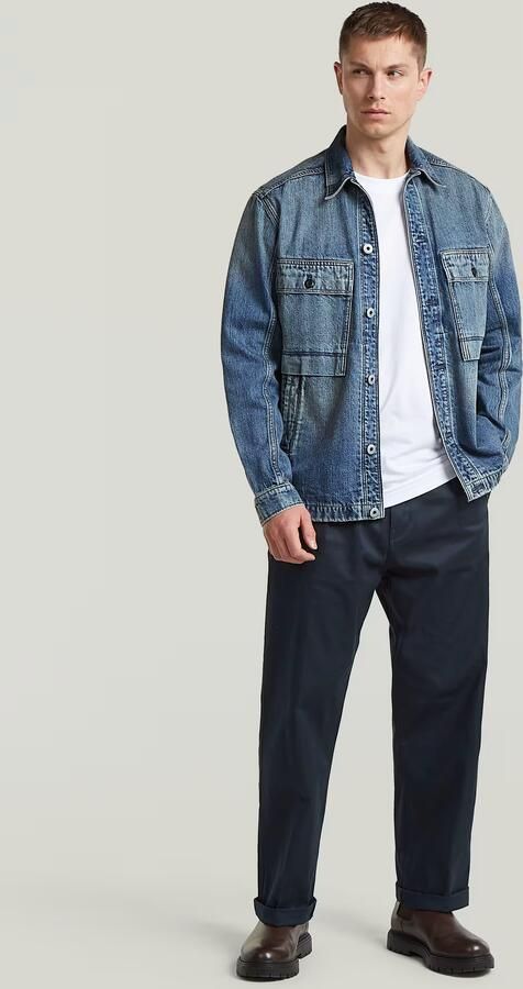 G-Star RAW Pleated Chino Relaxed Donkerblauw Heren - Foto 6