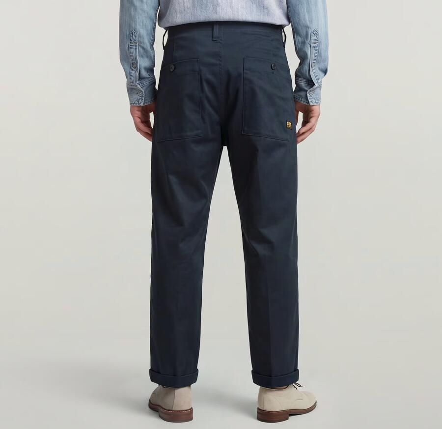 G-Star RAW Pleated Chino Relaxed Donkerblauw Heren - Foto 5