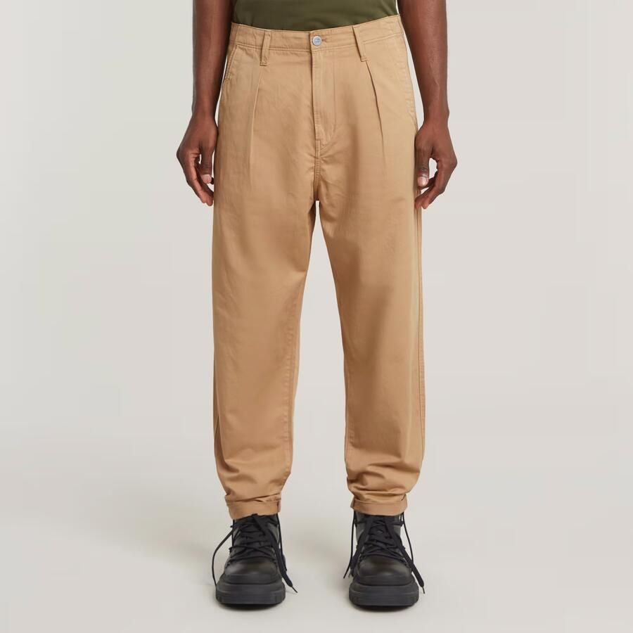G-Star RAW Pleated Chino Relaxed Tapered Bruin Heren - Foto 7