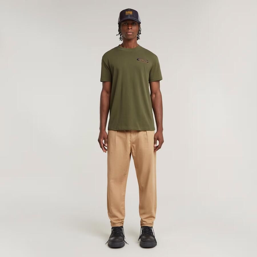 G-Star RAW Pleated Chino Relaxed Tapered Bruin Heren - Foto 2