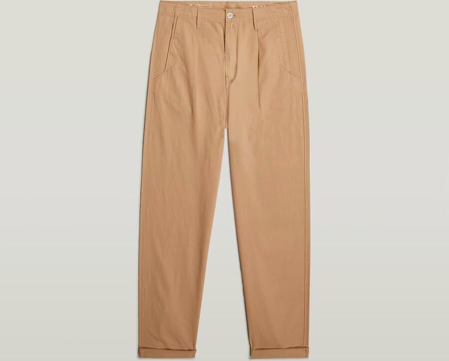 G-Star RAW Pleated Chino Relaxed Tapered Bruin Heren - Foto 6