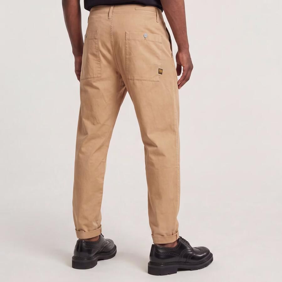 G-Star RAW Pleated Chino Relaxed Tapered Bruin Heren - Foto 5