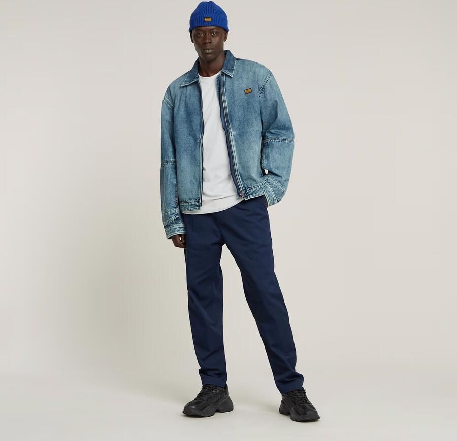 G-Star RAW Pleated Chino Relaxed Tapered Donkerblauw Heren - Foto 4