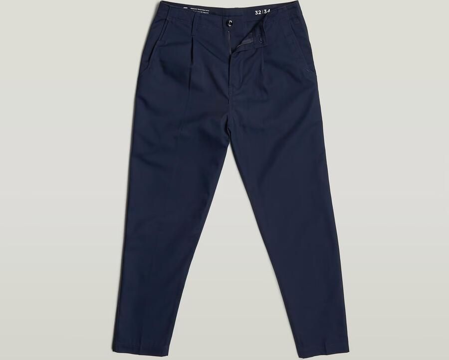 G-Star RAW Pleated Chino Relaxed Tapered Donkerblauw Heren - Foto 6