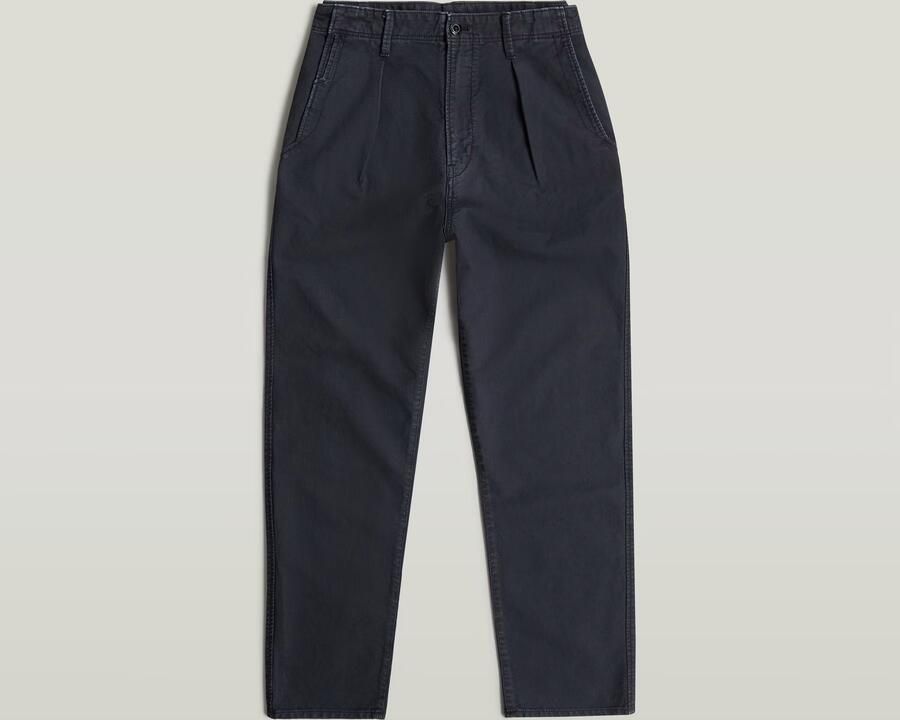 G-Star RAW Pleated Chino Relaxed Tapered Donkerblauw Heren - Foto 4