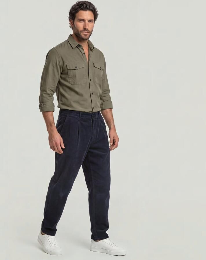 G-Star RAW Pleated Chino Relaxed Tapered Donkerblauw Heren - Foto 6