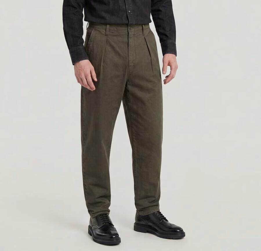 G-Star RAW Pleated Chino Relaxed Tapered Grijs Heren - Foto 5