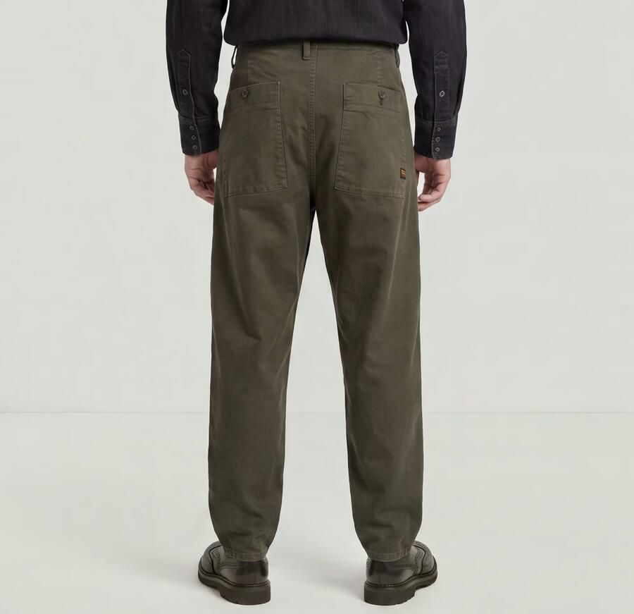 G-Star RAW Pleated Chino Relaxed Tapered Grijs Heren - Foto 4