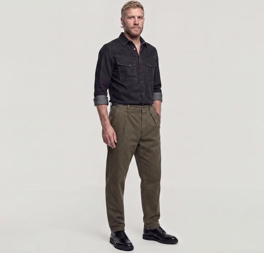 G-Star RAW Pleated Chino Relaxed Tapered Grijs Heren - Foto 6