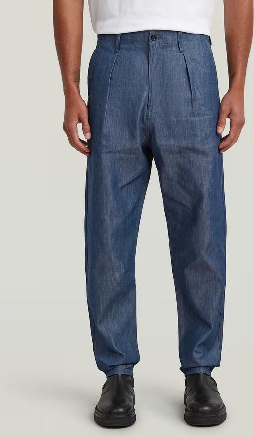 G-Star RAW Pleated Chino Relaxed Tapered Jeans Donkerblauw Heren - Foto 6