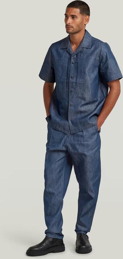 G-Star RAW Pleated Chino Relaxed Tapered Jeans Donkerblauw Heren - Foto 4