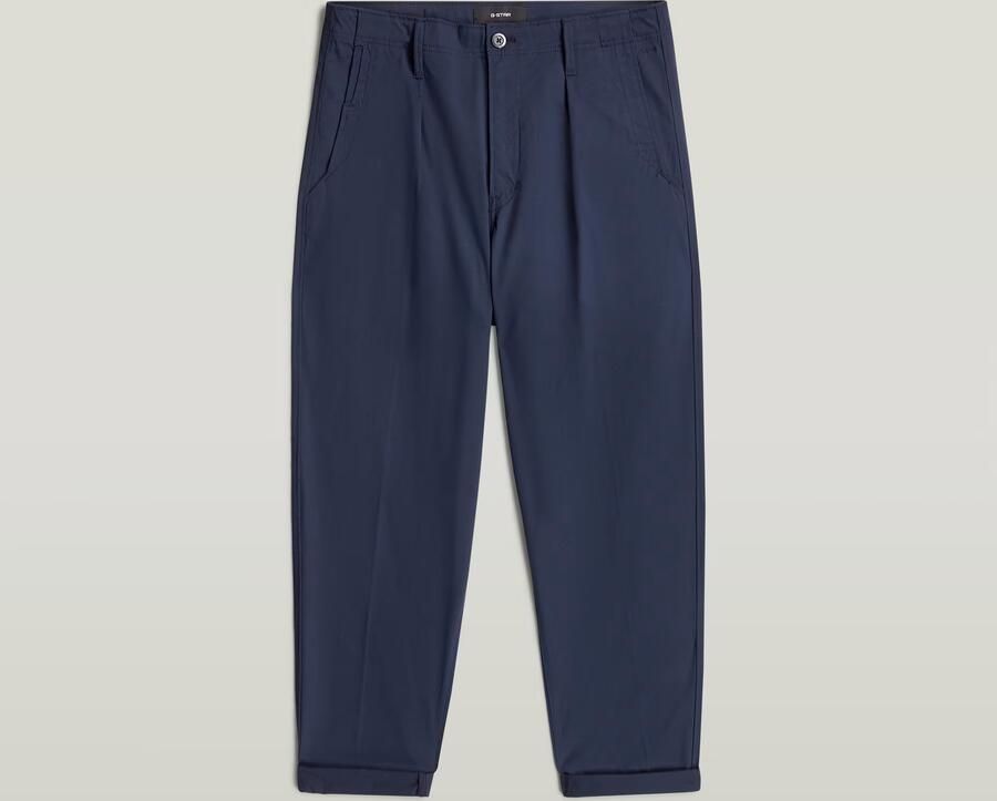 G-Star RAW Pleated Chino Relaxed Tapered Jeans Donkerblauw Heren - Foto 4