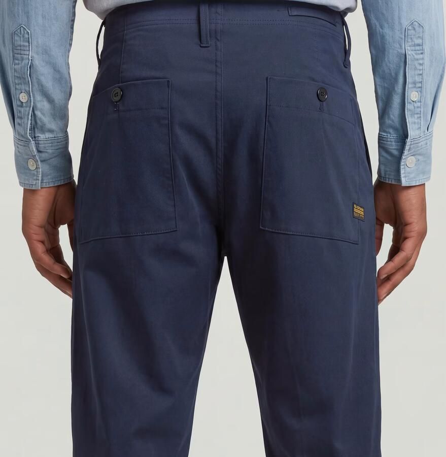G-Star RAW Pleated Chino Relaxed Tapered Jeans Donkerblauw Heren - Foto 8