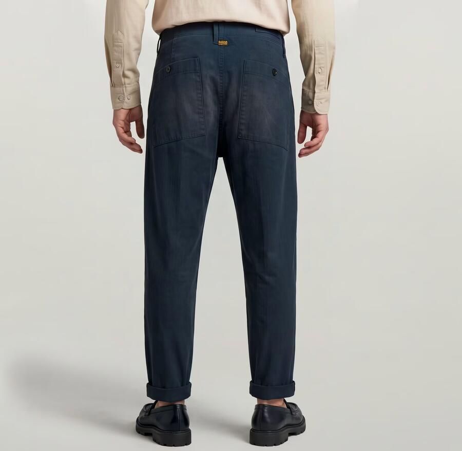 G-Star RAW Pleated Chino Relaxed Tapered Jeans Donkerblauw Heren - Foto 4