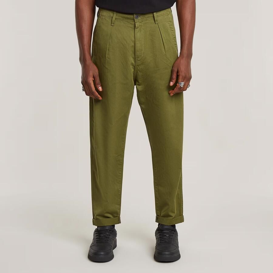 G-Star RAW Pleated Chino Relaxed Tapered Jeans Groen Heren - Foto 7