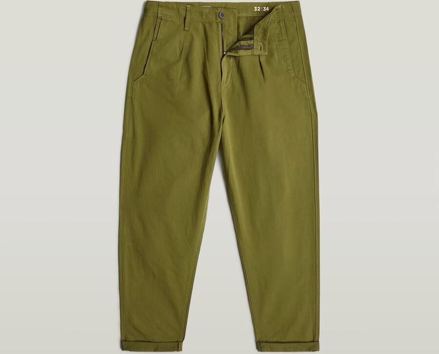 G-Star RAW Pleated Chino Relaxed Tapered Jeans Groen Heren - Foto 6