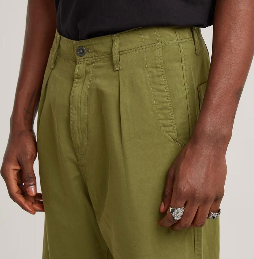 G-Star RAW Pleated Chino Relaxed Tapered Jeans Groen Heren - Foto 4