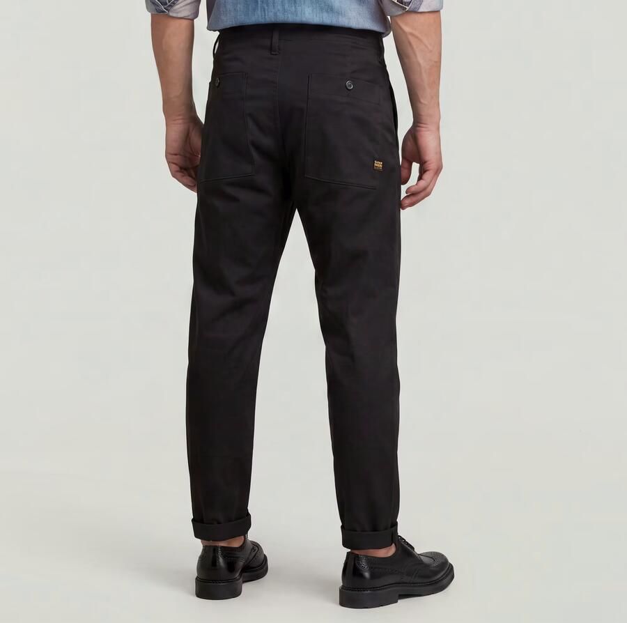 G-Star RAW Pleated Chino Relaxed Tapered Jeans Zwart Heren - Foto 5
