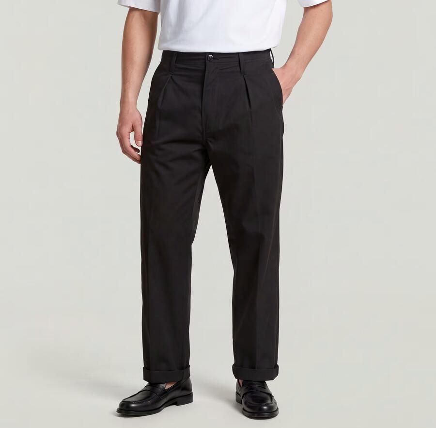G-Star RAW Pleated Chino Relaxed Zwart Heren - Foto 4