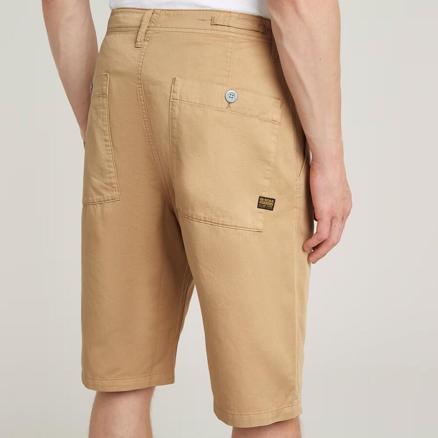 G-Star RAW Pleated Chino Short Bruin Heren - Foto 3