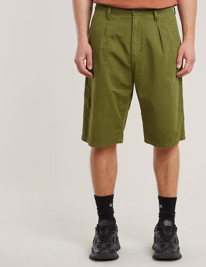 G-Star RAW Pleated Chino Short Groen Heren - Foto 7