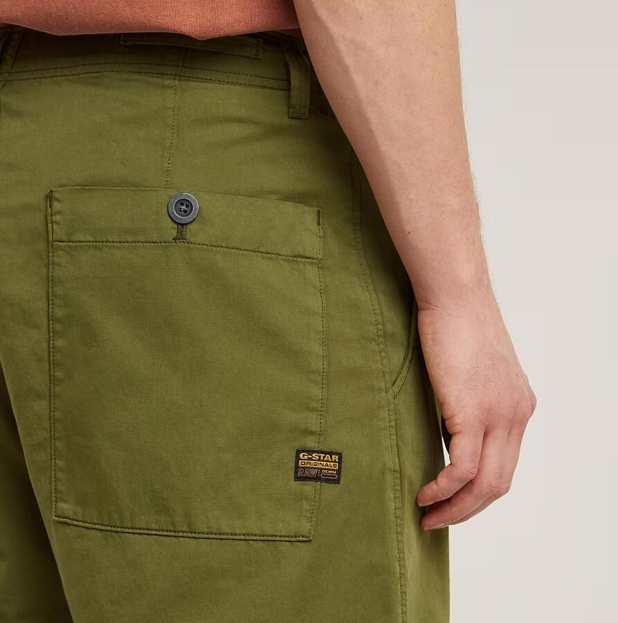 G-Star RAW Pleated Chino Short Groen Heren - Foto 3