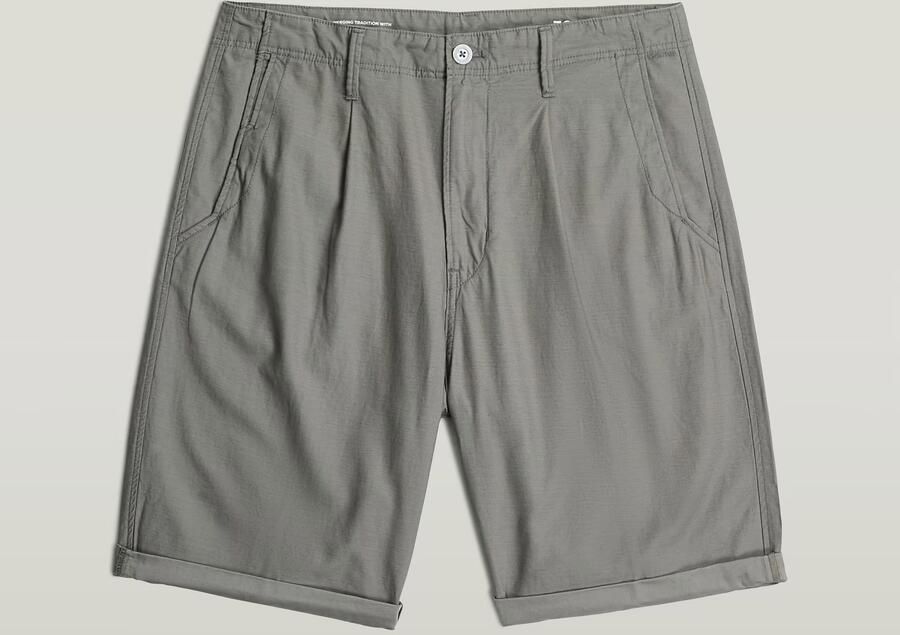 G-Star RAW Pleated Chino Short Groen Heren